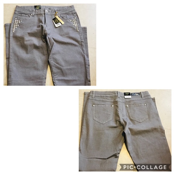 🆕 RK Premium Ladies Gray Jeans Size 13 Skinny. - Picture 8 of 8
